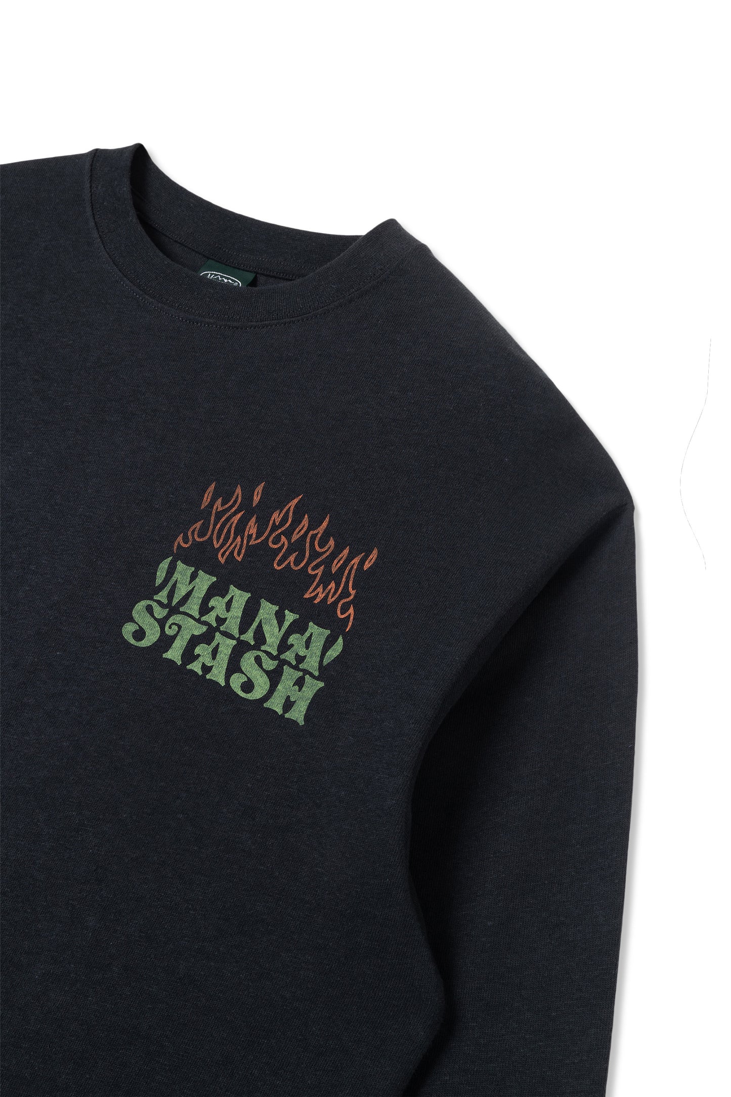 Hemp Long Sleeve Tee Lay A Fire (Black)