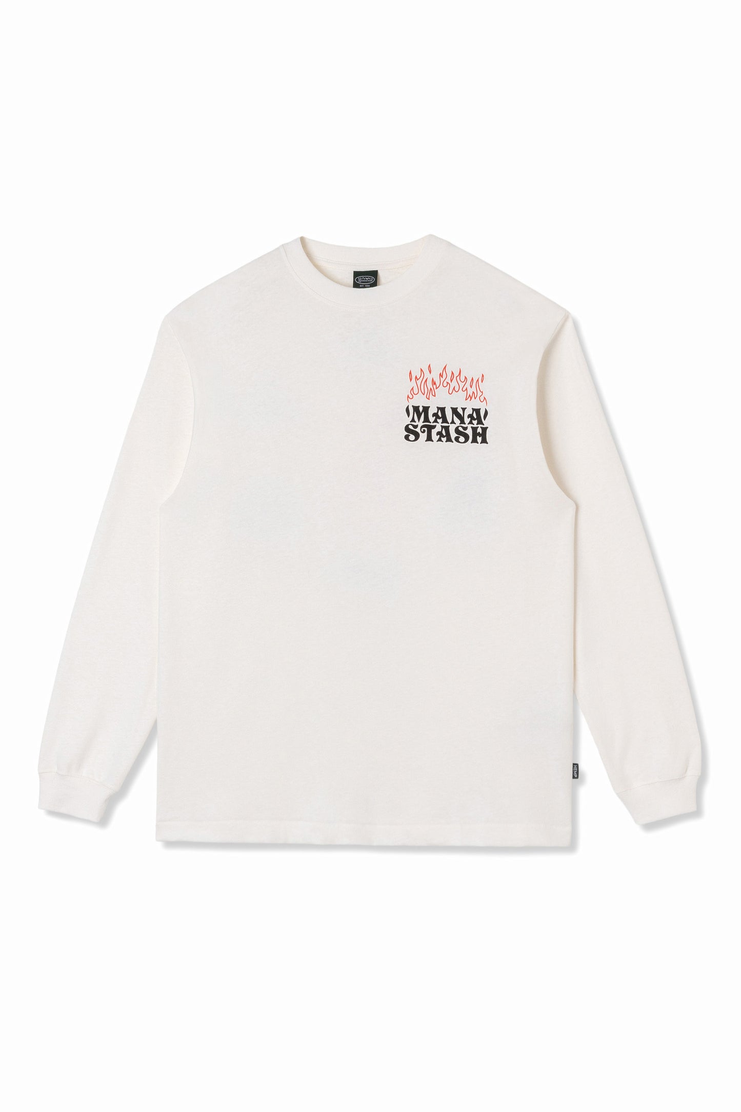 Hemp Long Sleeve Tee Lay A Fire (White)