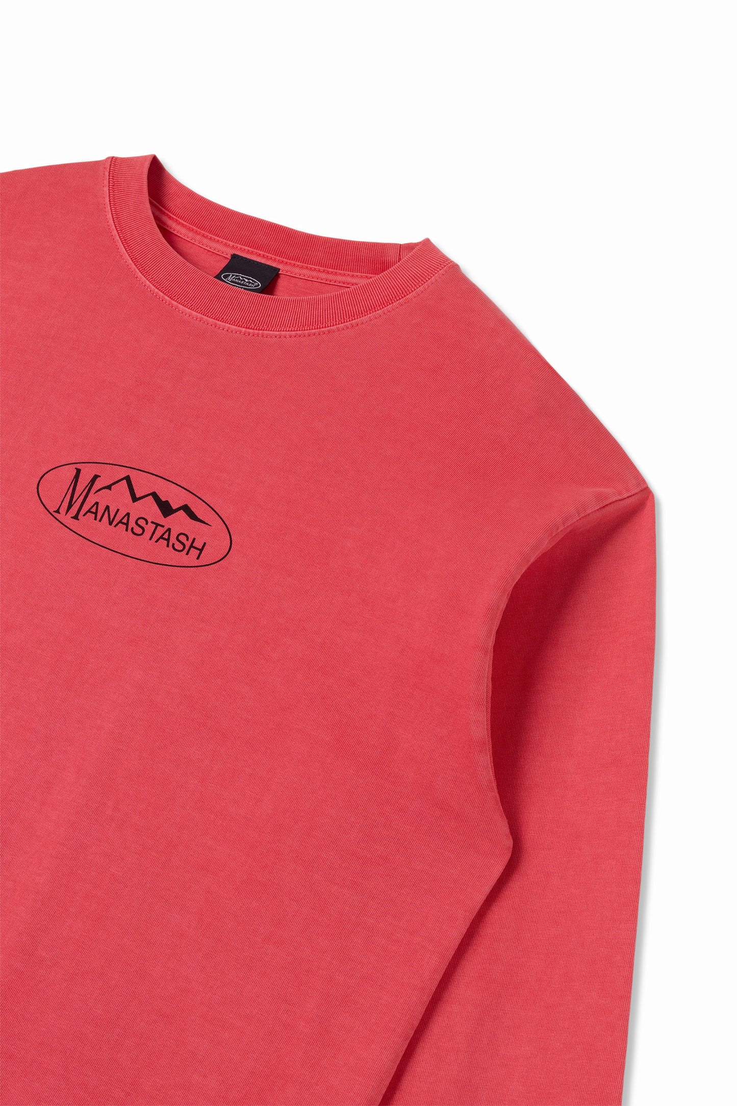 Pumice Long Sleeve Tee Metallic Logo (Red)