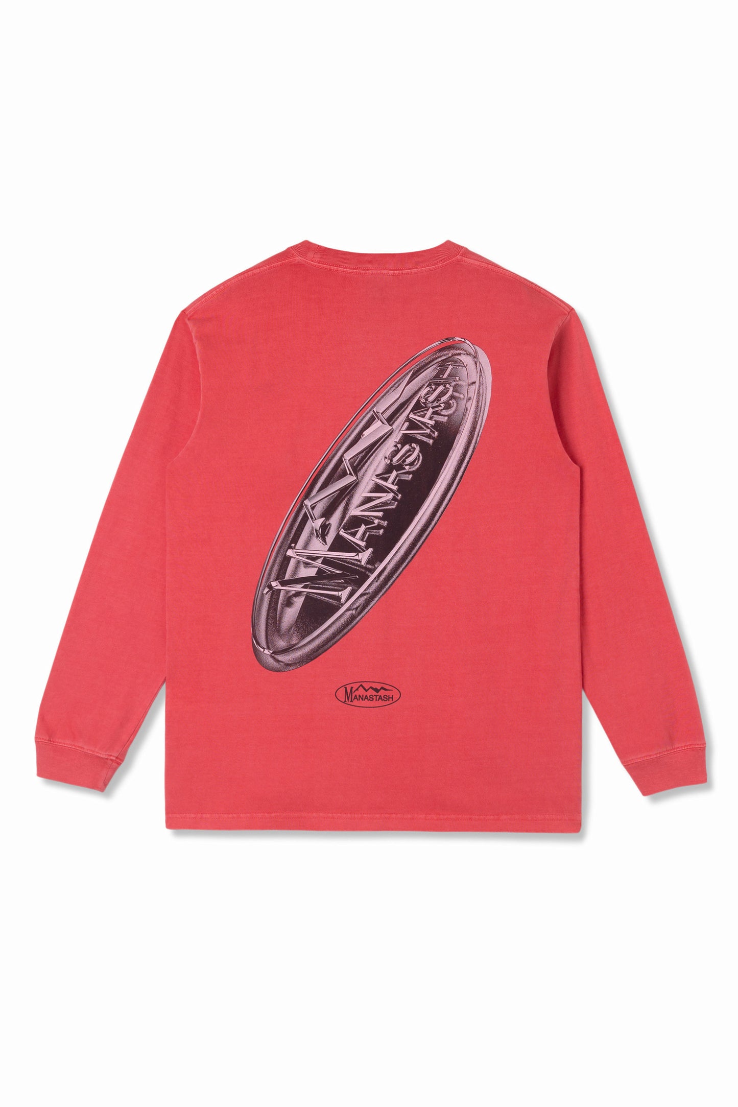 Pumice Long Sleeve Tee Metallic Logo (Red)