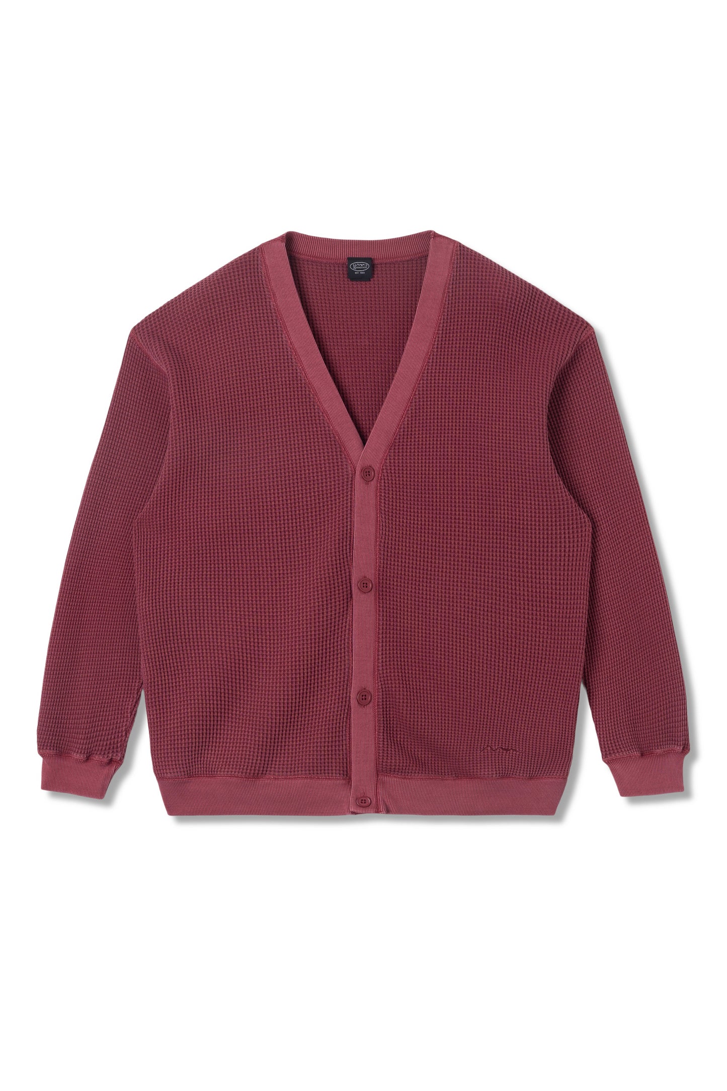 Heavy Snug Thermal Cardigan (Wine)