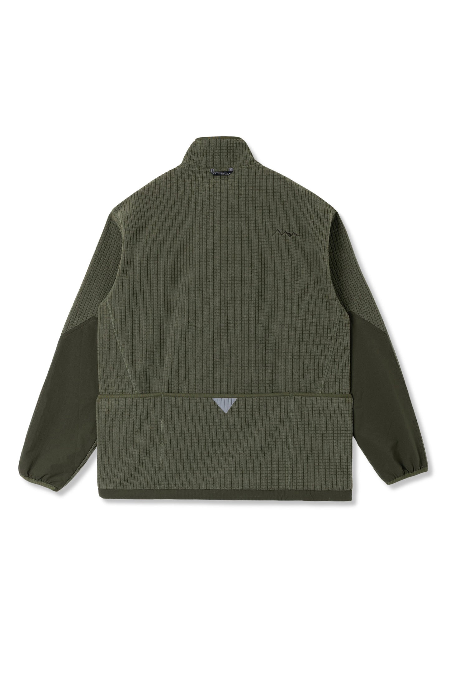 Grid Fleece Zip Jacket (Olive)