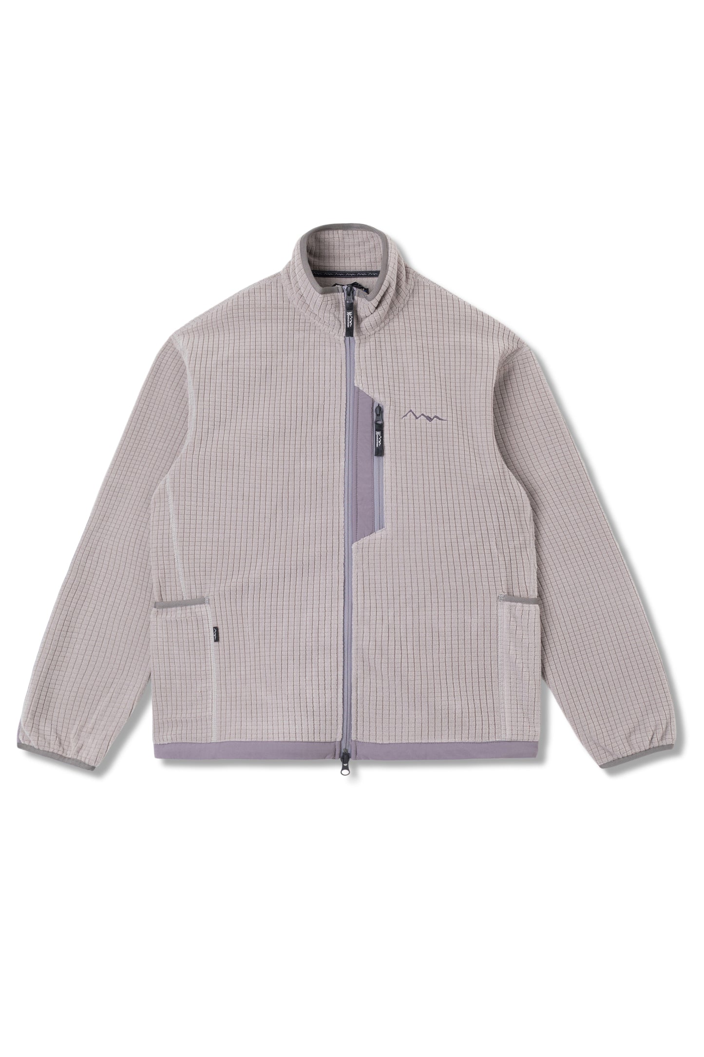 Grid Fleece Zip Jacket (Grey)