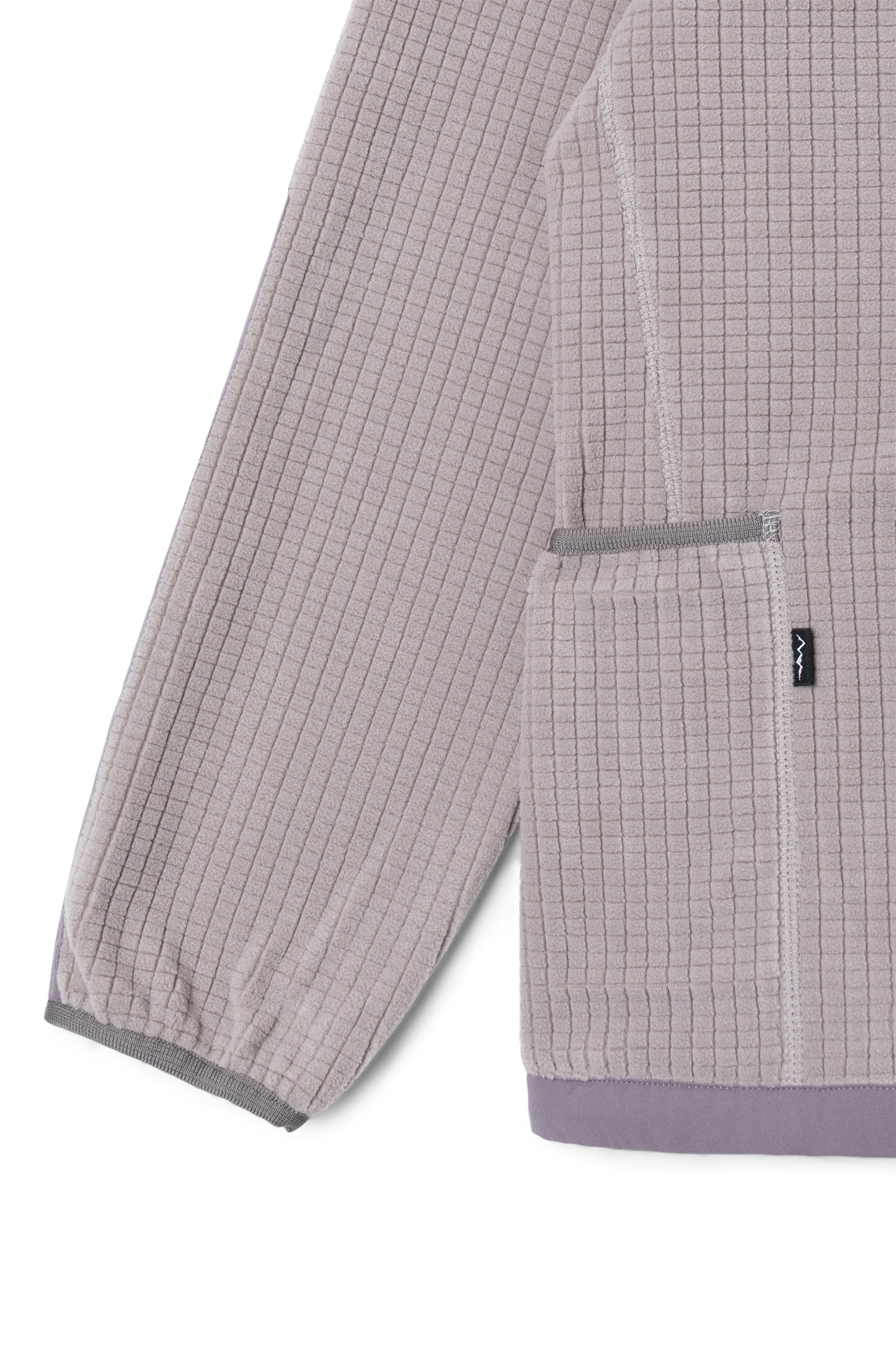 Grid Fleece Zip Jacket (Grey)