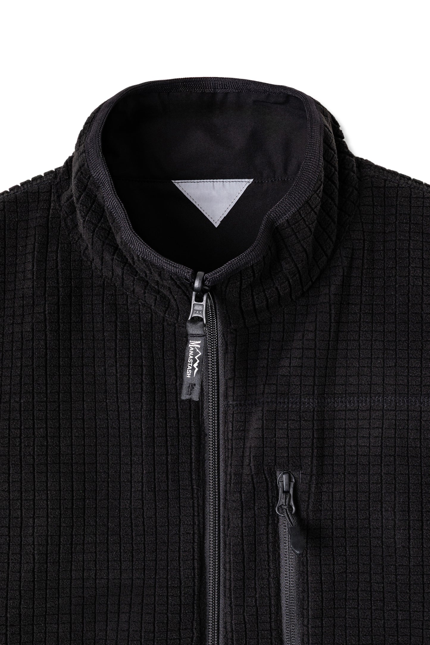 Grid Fleece Vest (Black)