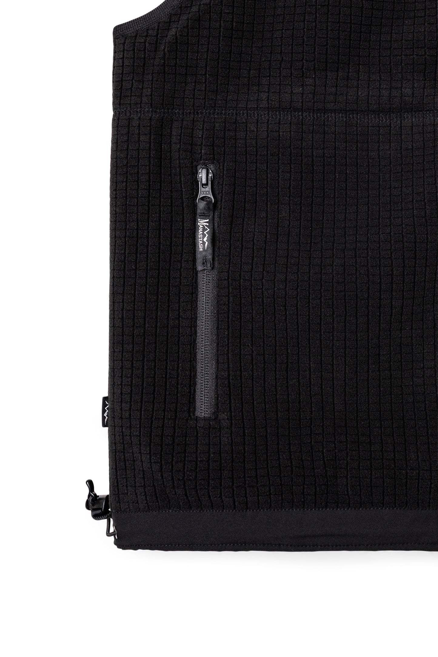 Grid Fleece Vest (Black)