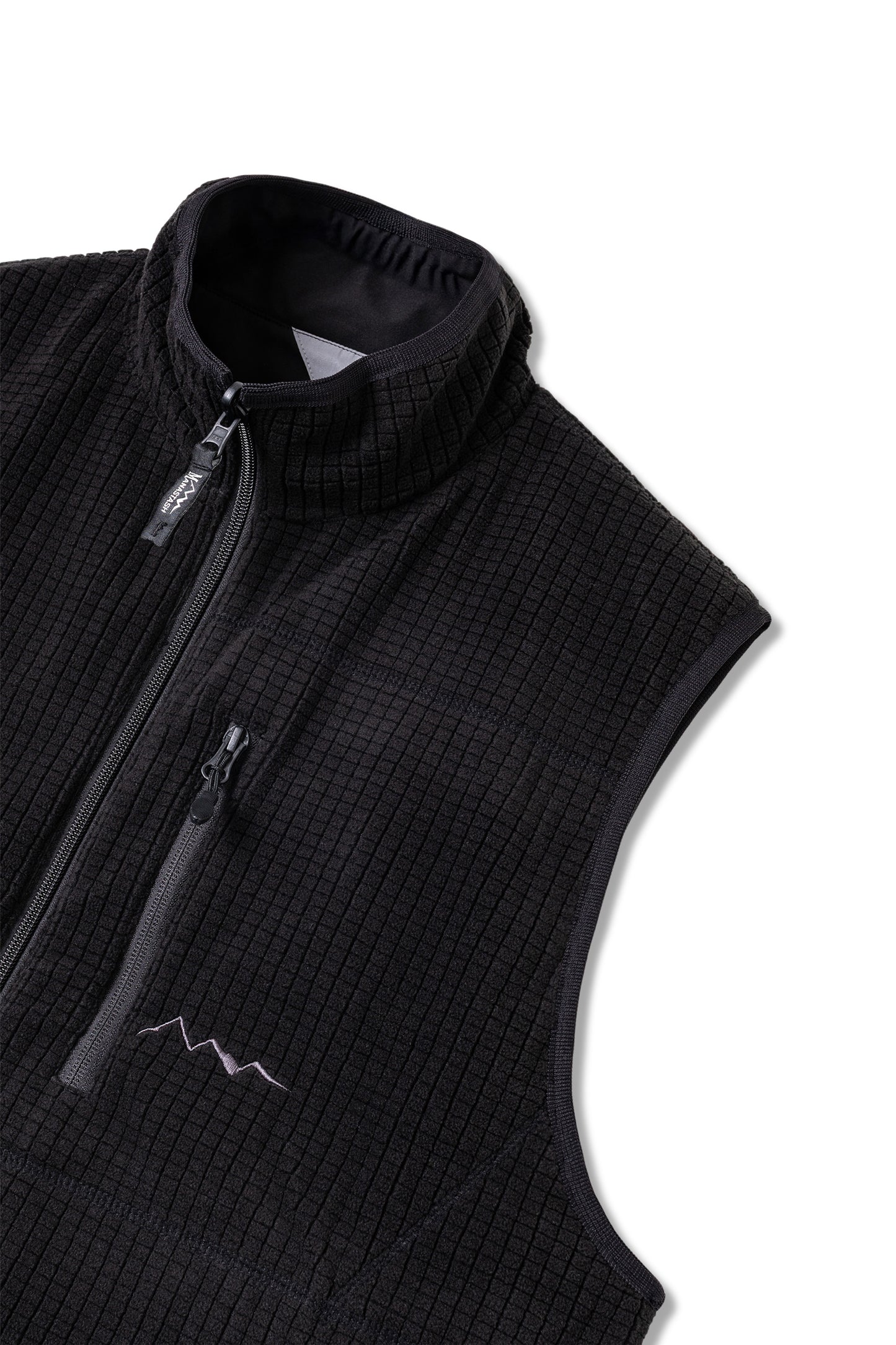 Grid Fleece Vest (Black)