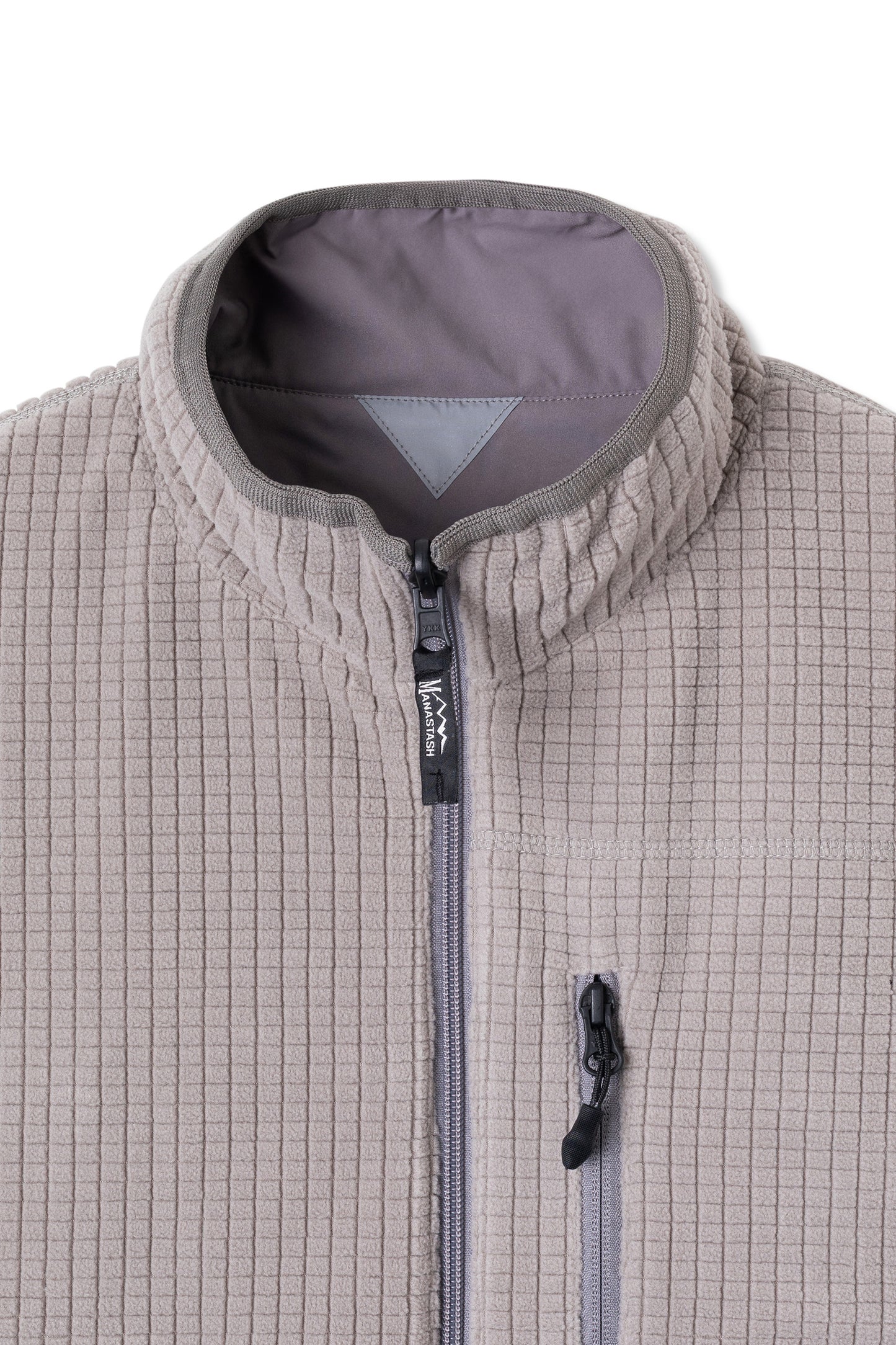 Grid Fleece Vest (Grey)