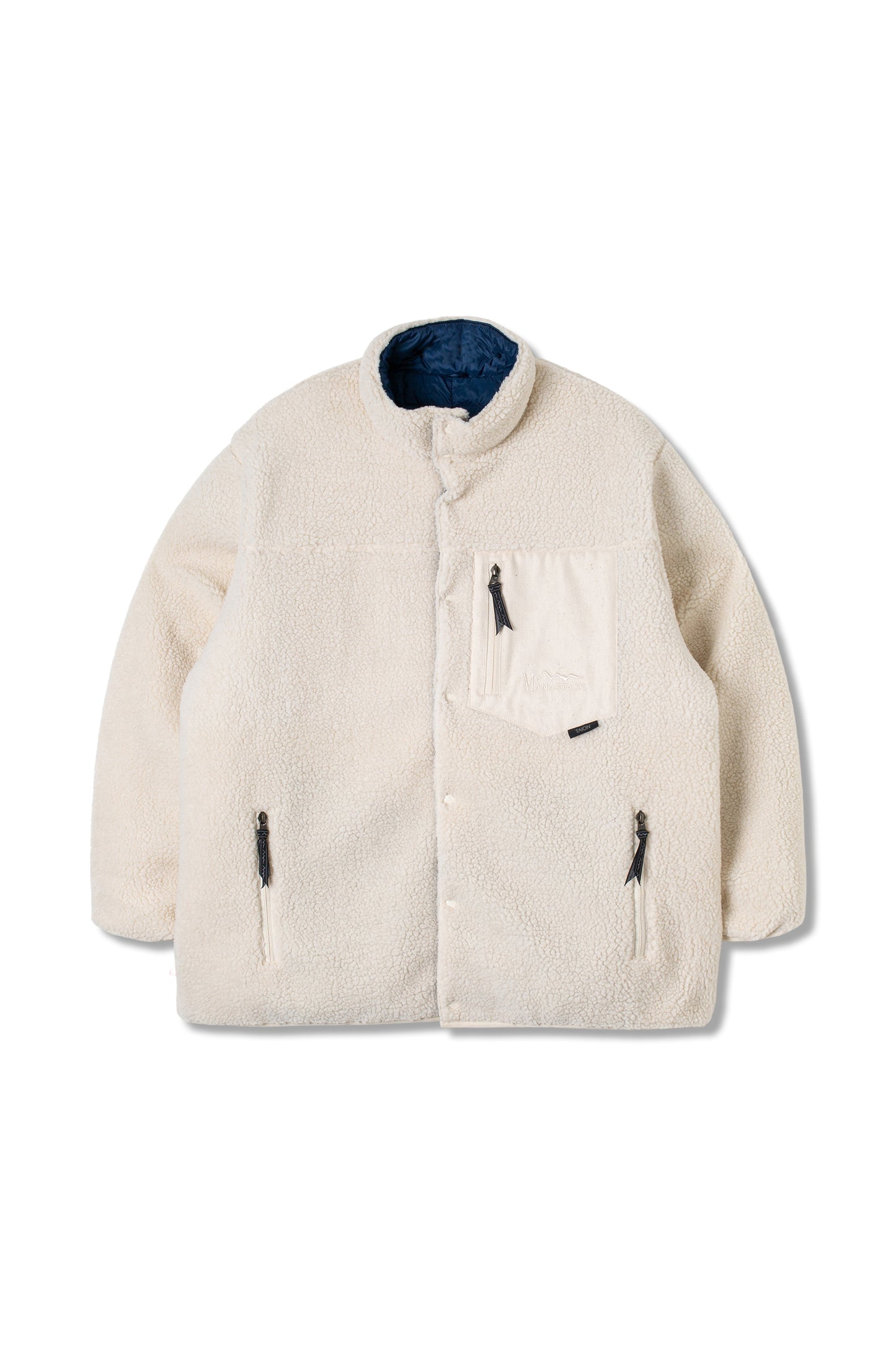 Taion Down Jacket - White/Navy