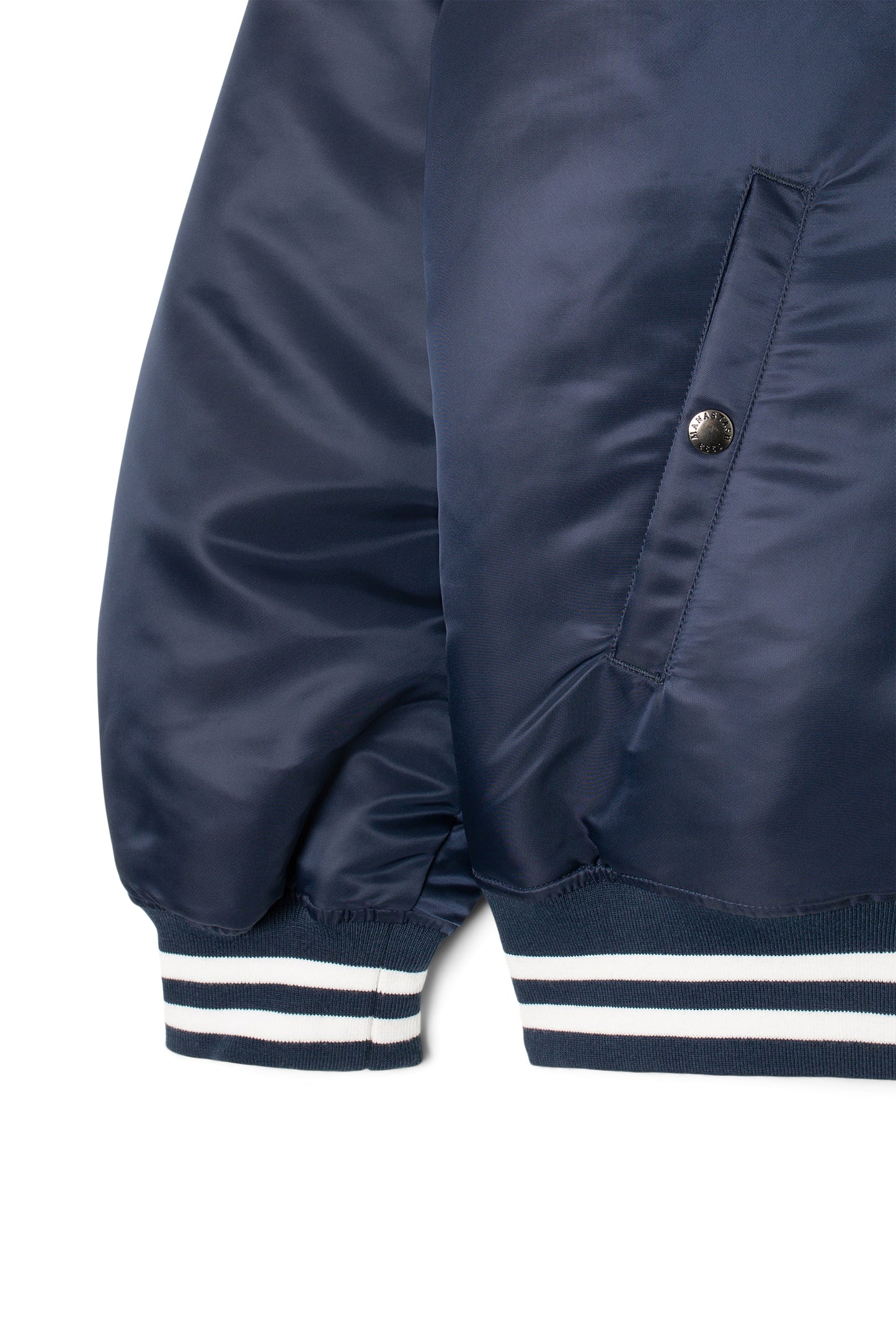 Reversible Nylon Varsity Jacket - Navy