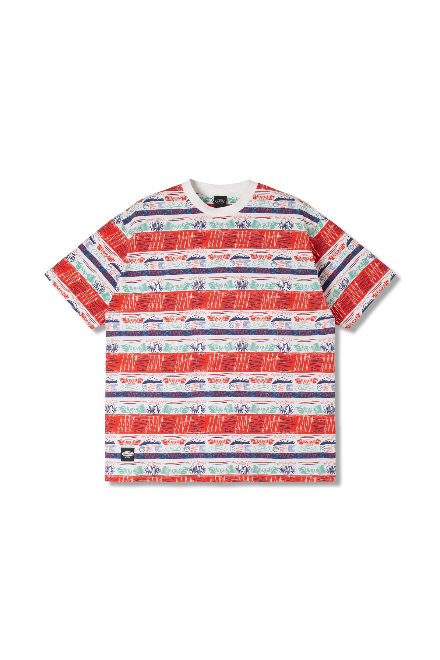 Mtn Stripe Tee (Red)