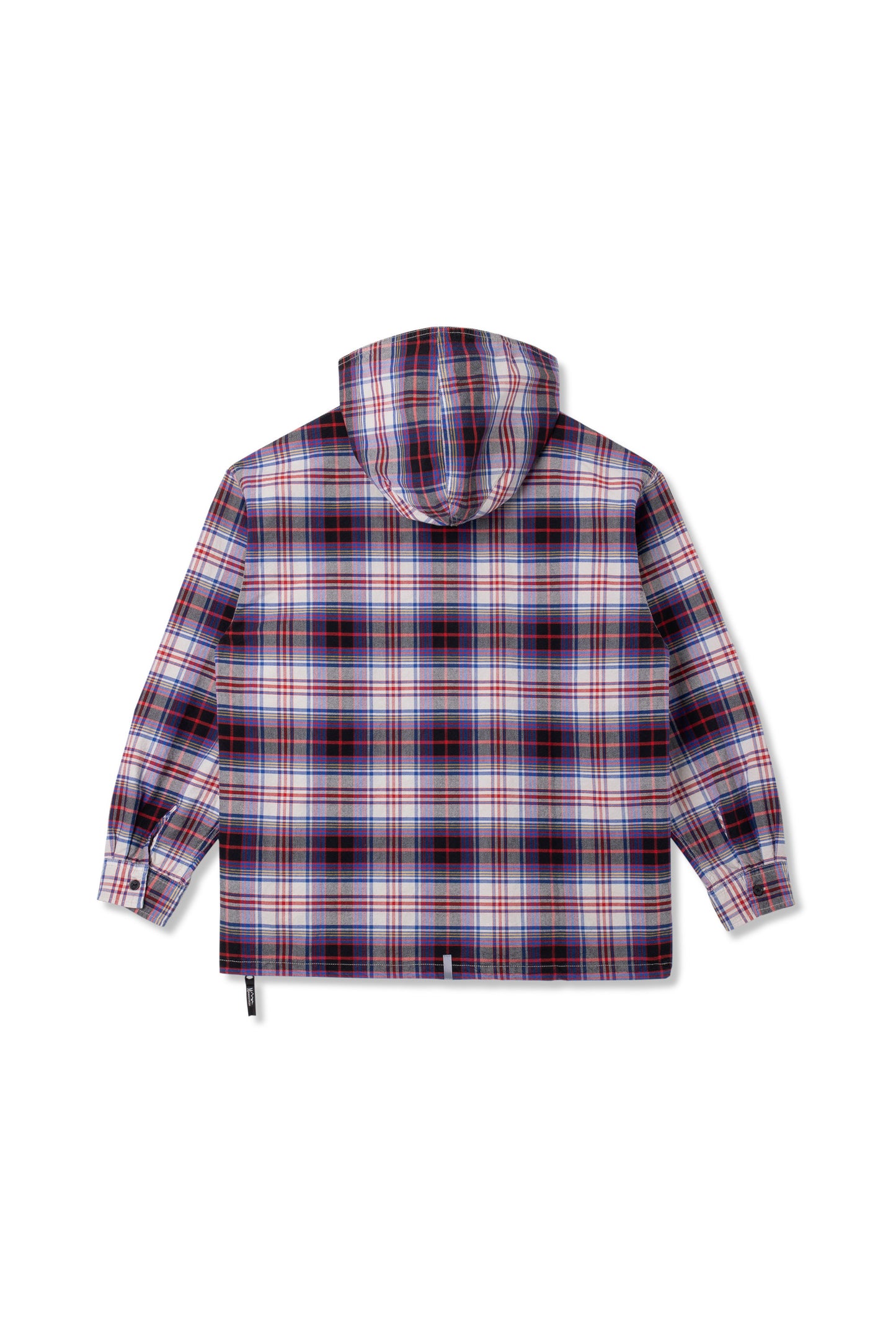 Washed Plaid Baja Hoodie (Blue)