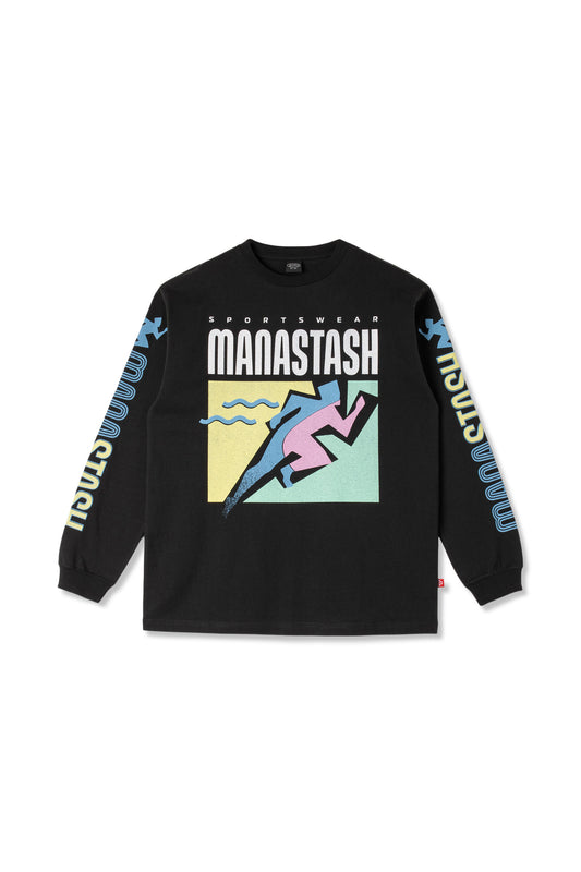 Re:Ctn L/S Tee T&F (Black)