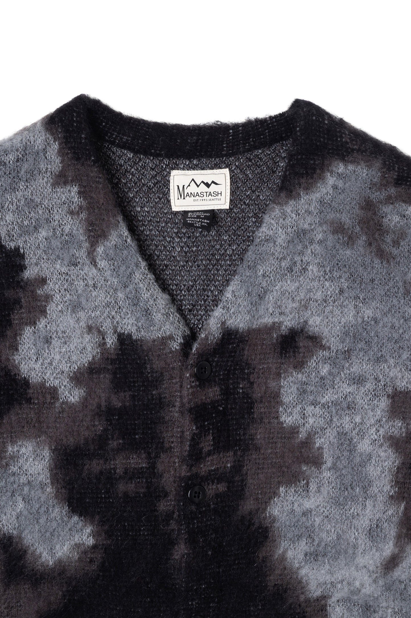 Blurry Jaquard Cardigan (Black)