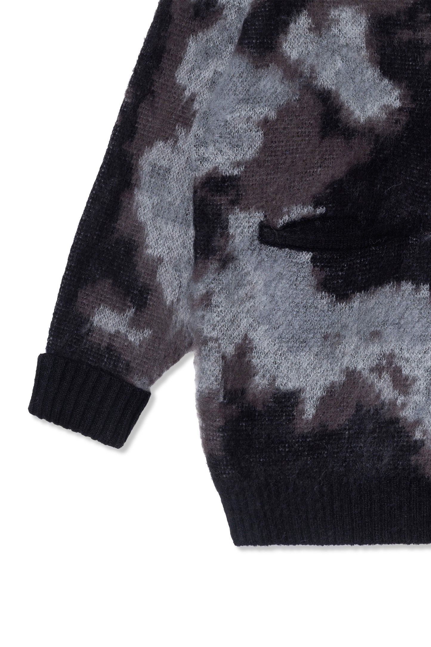 Blurry Jaquard Cardigan (Black)