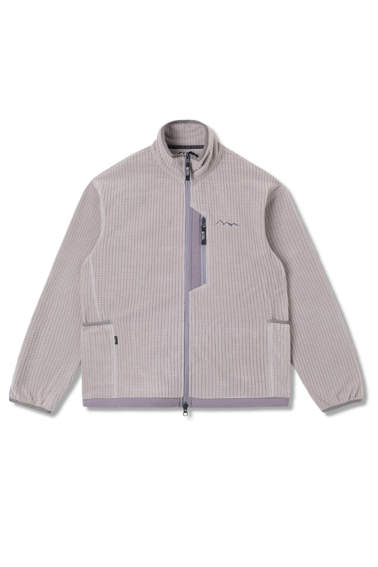 Grid Fleece Zip Jacket (Grey)