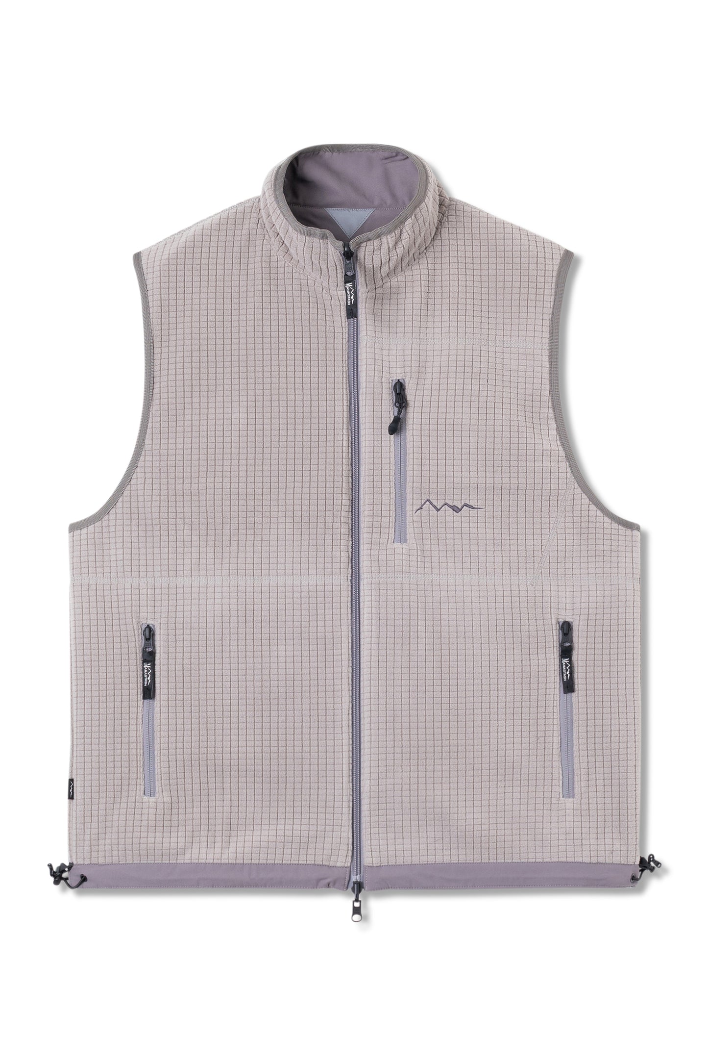 Grid Fleece Vest (Grey)