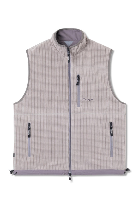 Grid Fleece Vest (Grey)