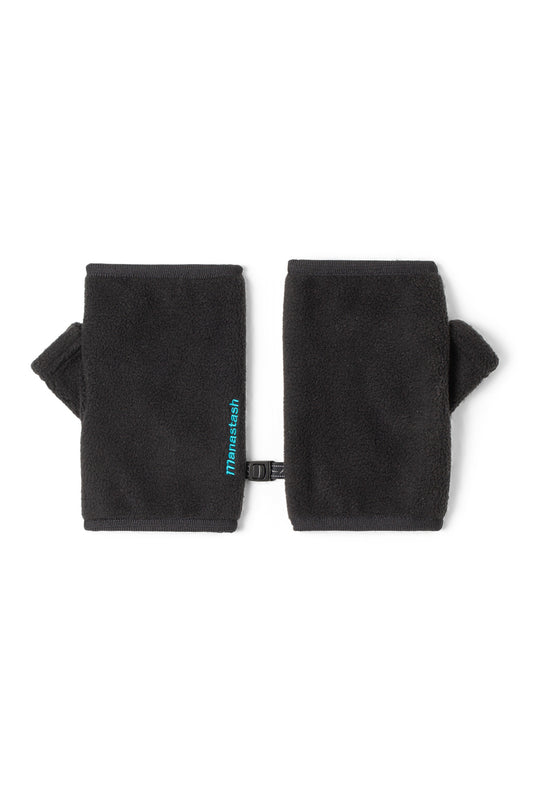 Fleece Fingerless Gloves (Black)