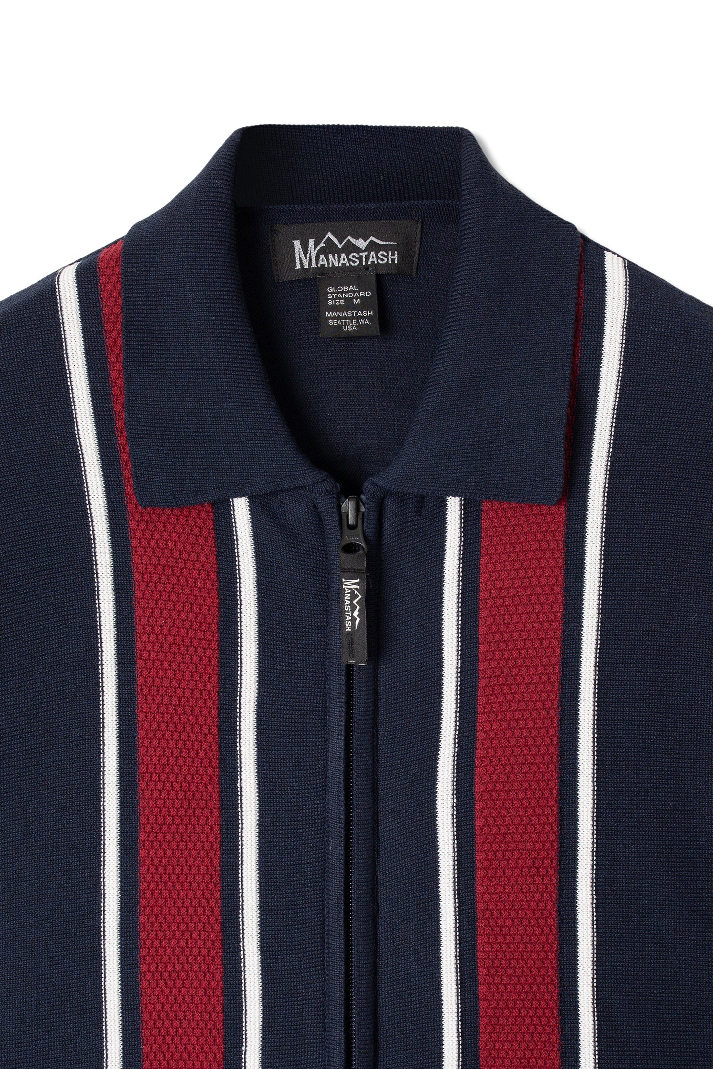 Mca Stripe Zip Knit (Navy)