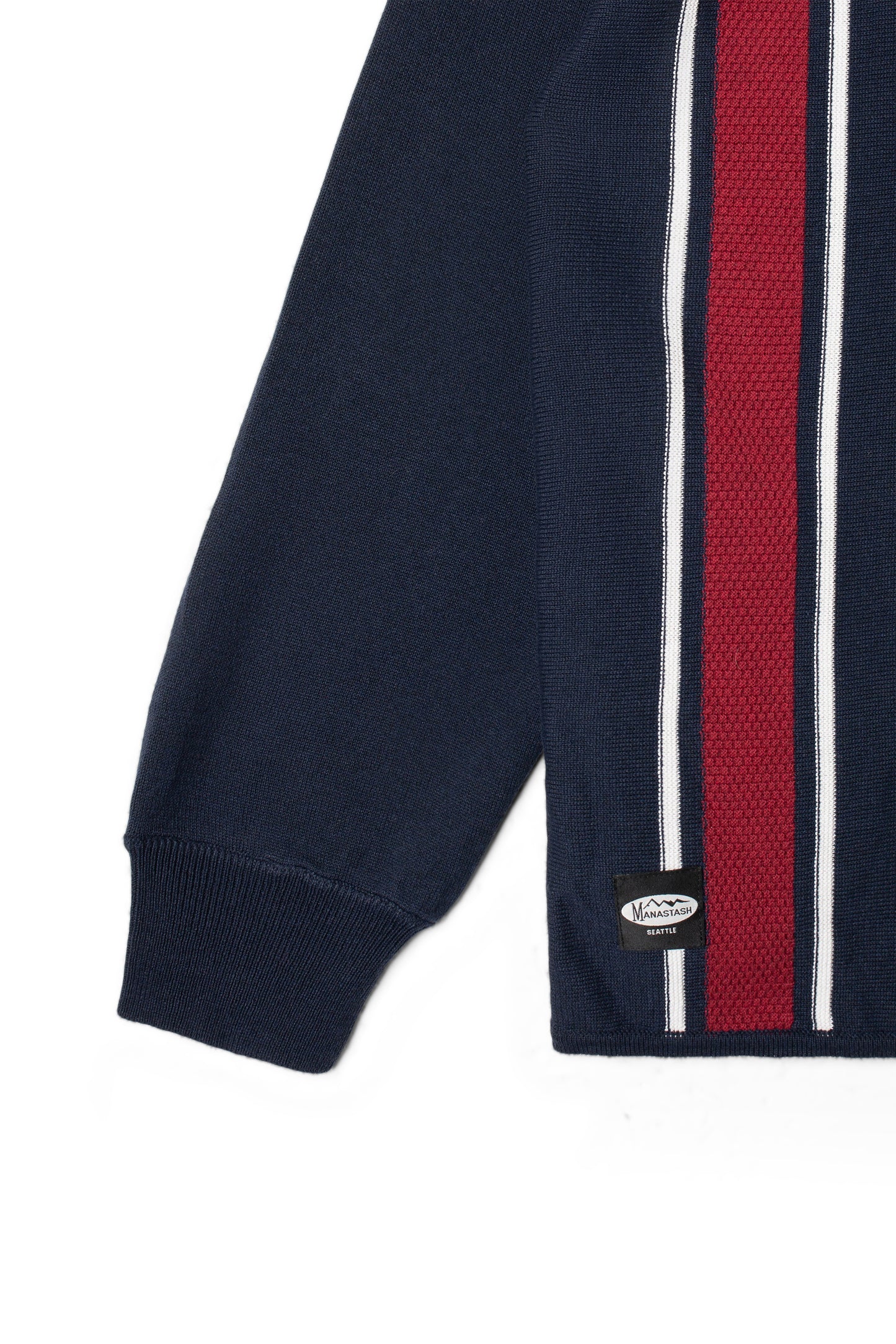 Mca Stripe Zip Knit (Navy)