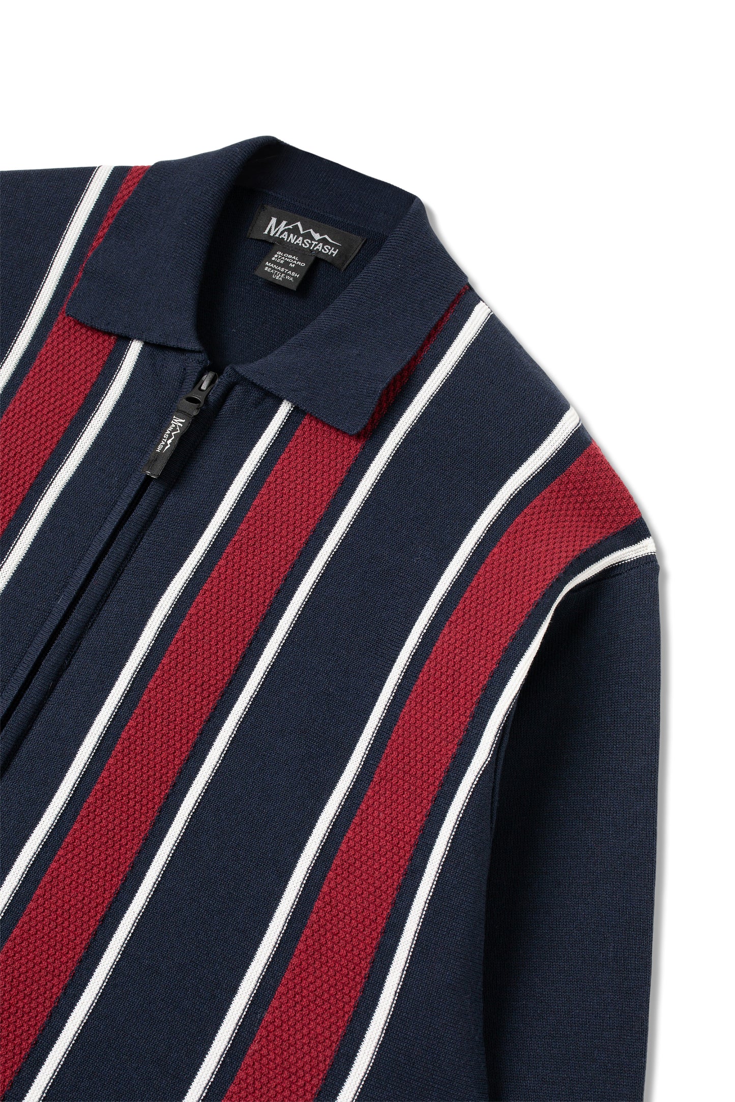 Mca Stripe Zip Knit (Navy)