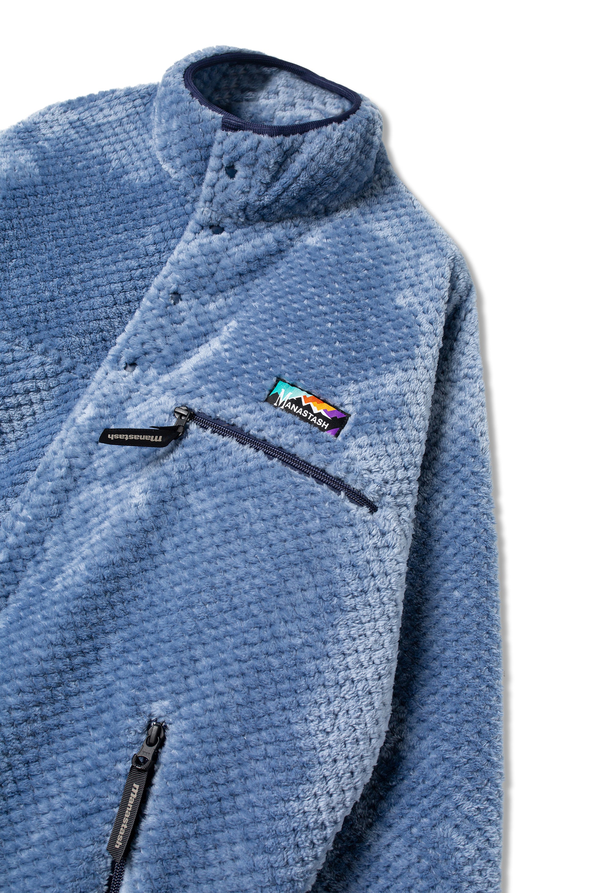 Blue grey Poppy thermal fleece jacket, Manastash