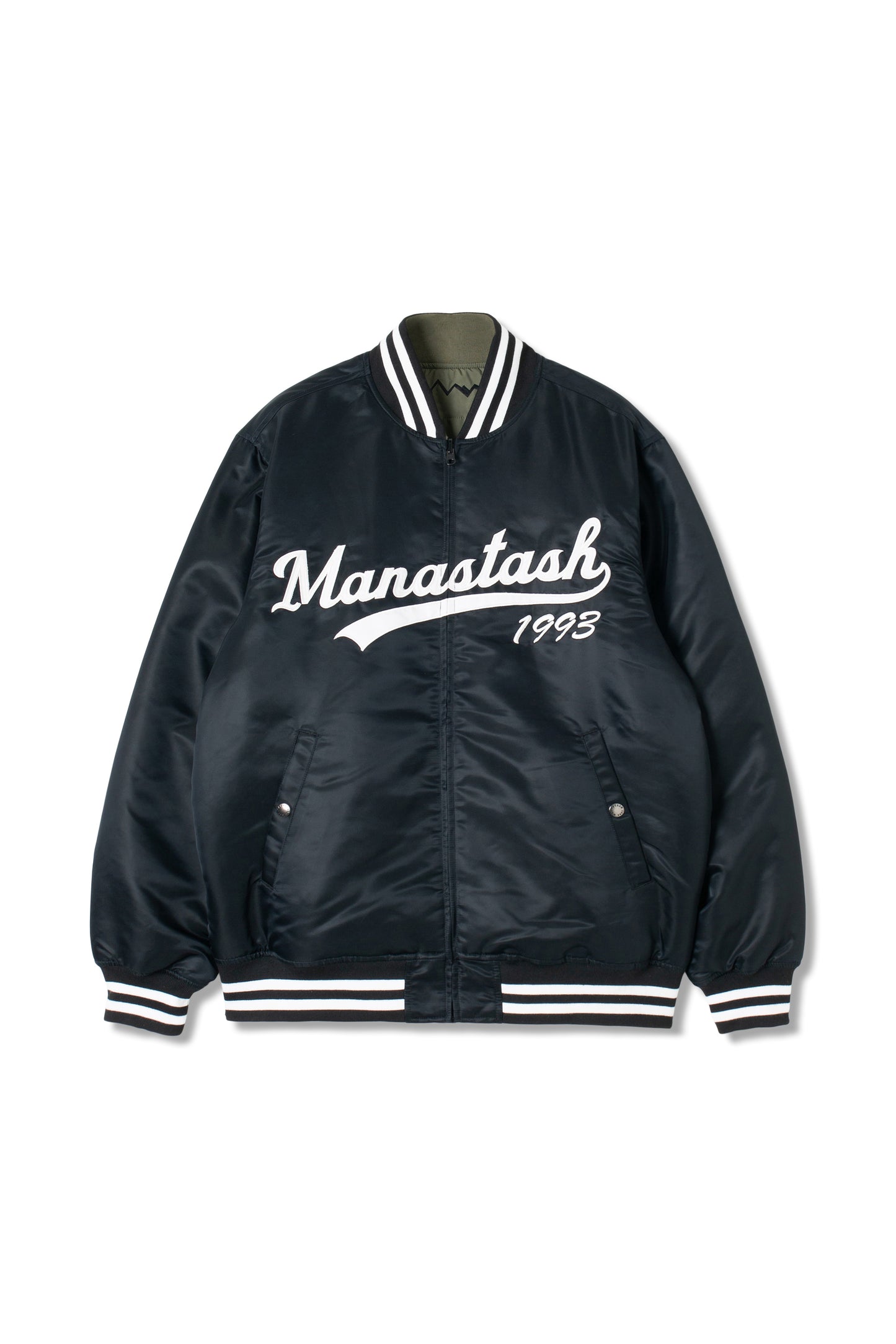 Reversible Nylon Varsity Jacket - Black – Manastash Europe