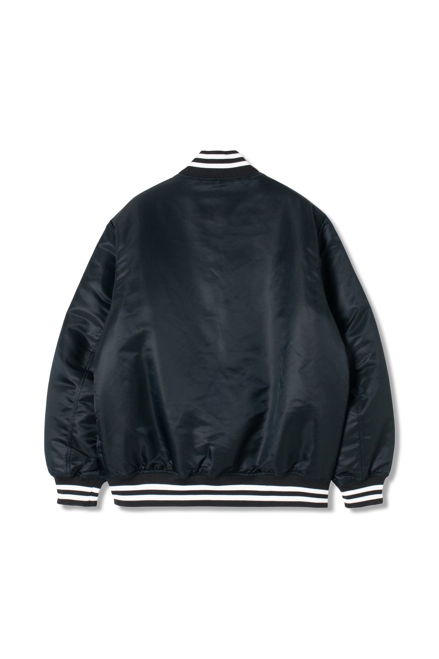 Reversible Nylon Varsity Jacket - Black