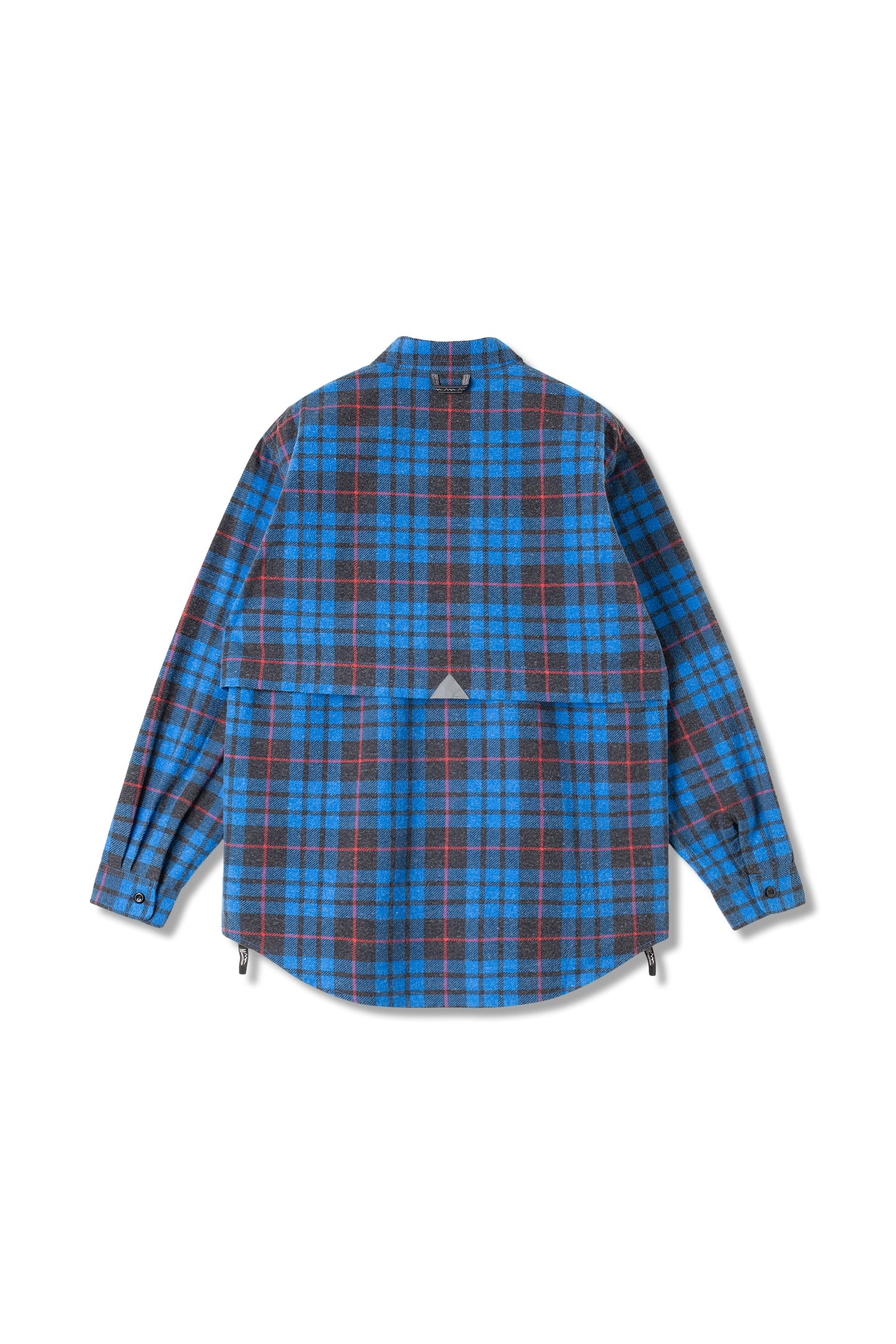 Zip Flannel Shirt (Blue)