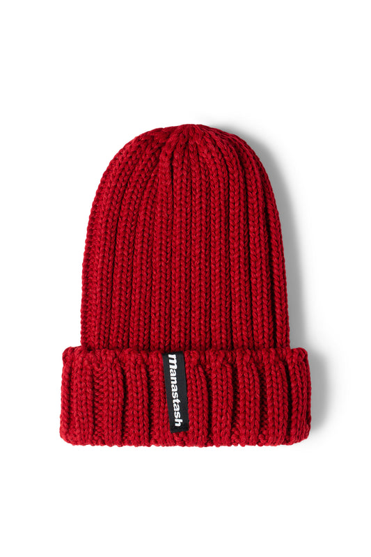 Manastash 90s Logo Beanie II (Dark Red)