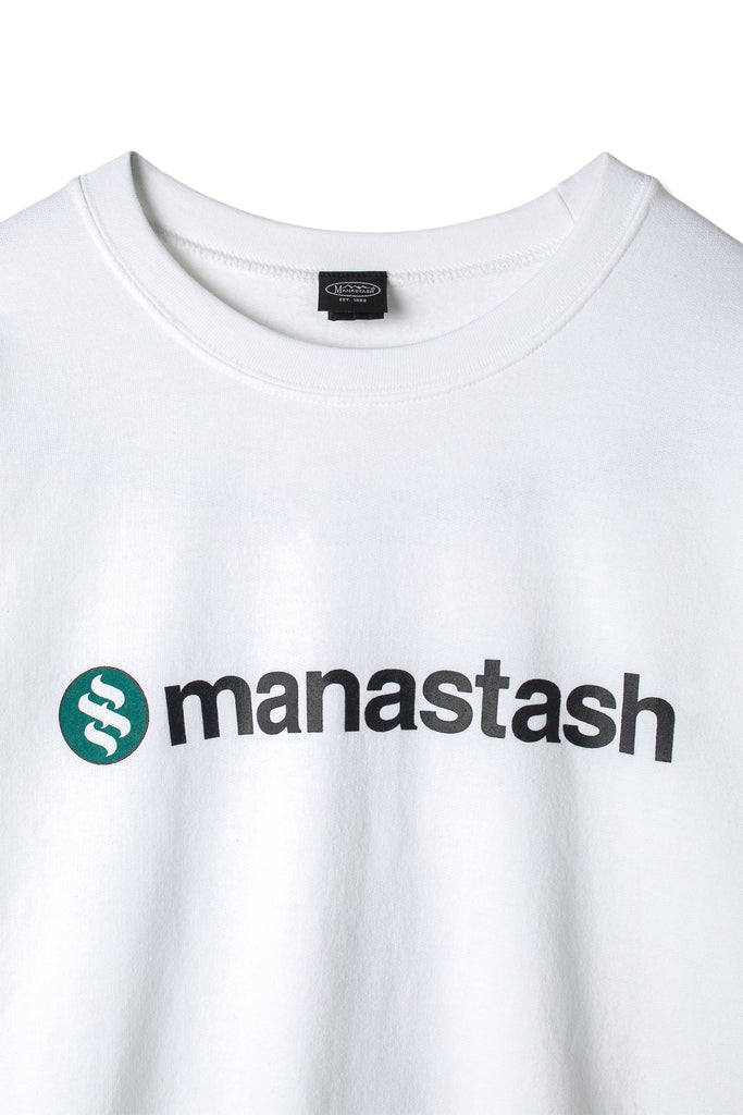 Stack Logo Sweat Crew (White)