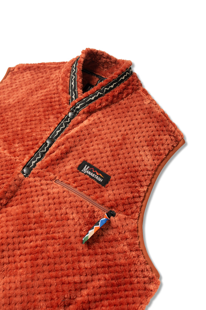 Thermal Fleece Vest (Rust)